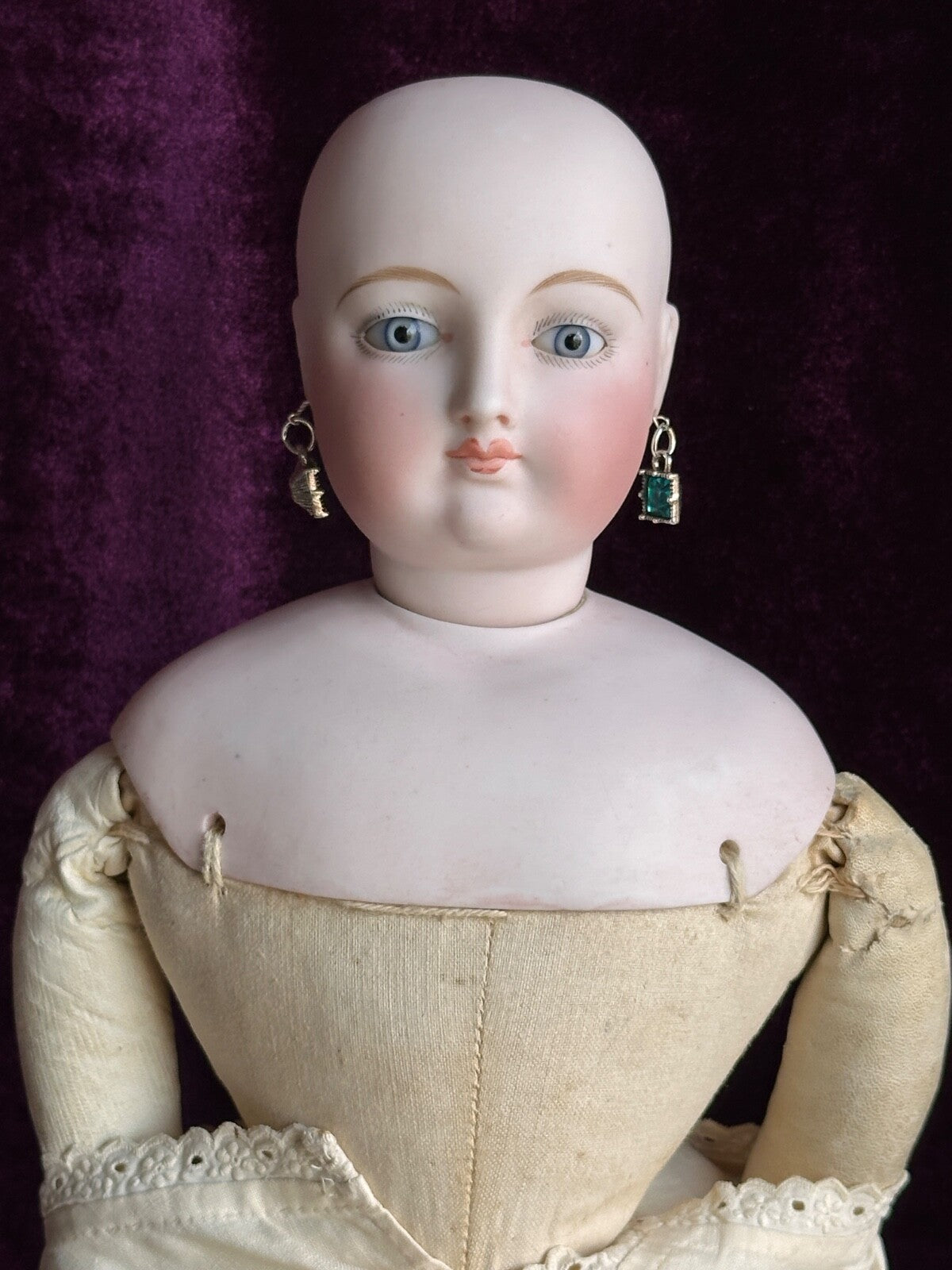 Antique French 19” Poupee Bisque Head Fashion Doll