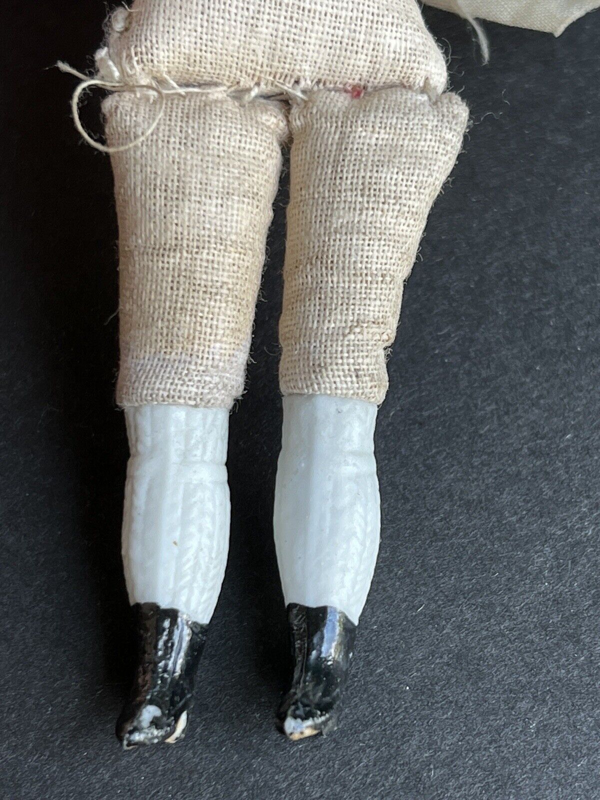 Rare Antique German 4.75” Bisque Shoulder Head Dollhouse Bald Man Doll