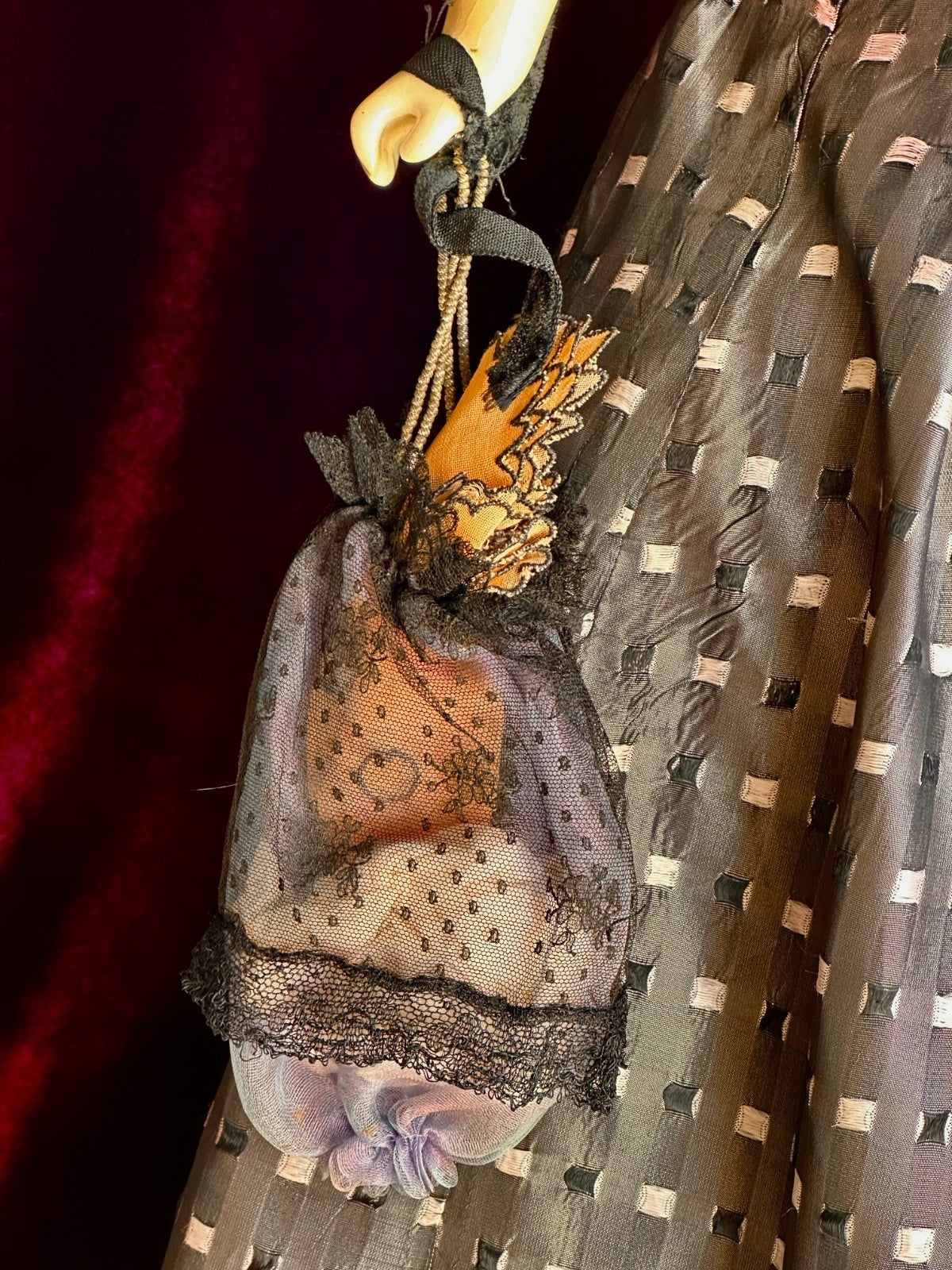 Large Antique German 26” Flat Top Highbrow China Shoulder Head Blonde Doll