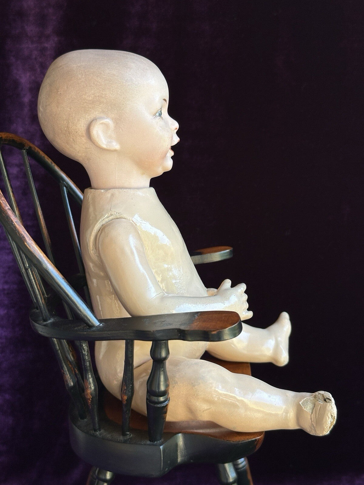 Antique French 13” SFBJ 226 Bisque Head Character Baby Doll Restored