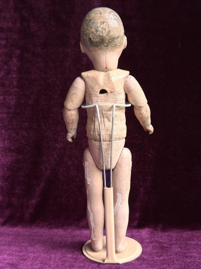 Antique French 11.5" Tout en Bois Wood Doll – Motschmann Type Body