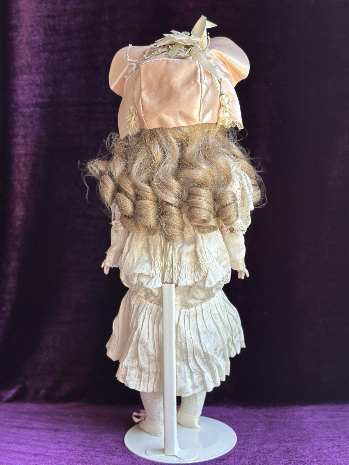 Vintage All Porcelain 19” Reproduction of Antique French Bru Circle Dot Doll