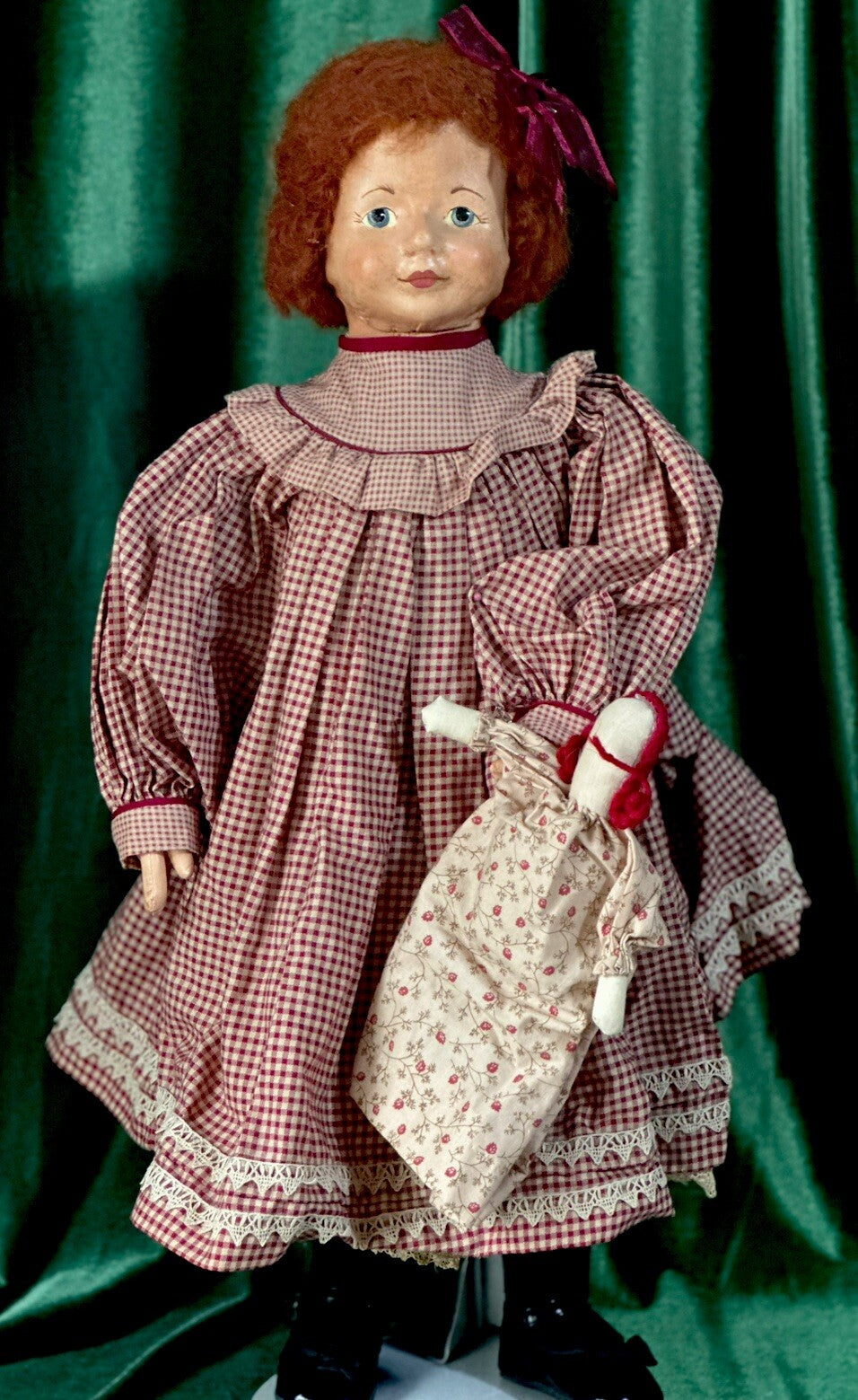 Artist 25” Doll Handmade Oil Painting Over Cloth/Fabric