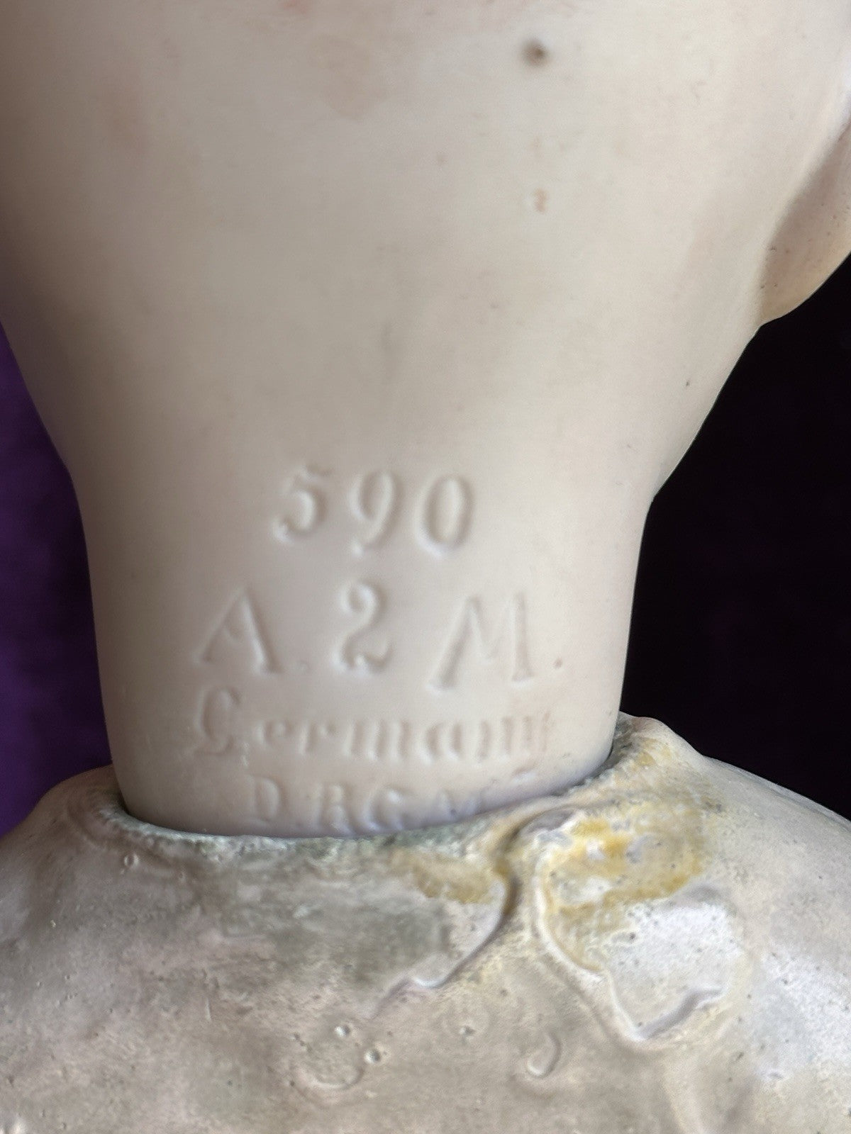 Rare Antique German 11.5” Armand Marseille 590 Bisque Head Baby Doll