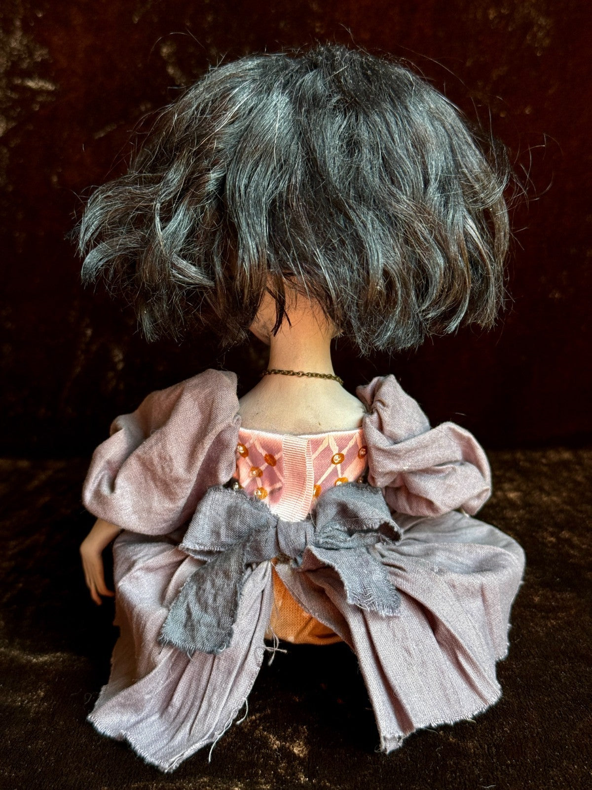 OOAK Contemporary Russian (?) Artist Mixed Media Gothic Fantasy Girl Doll