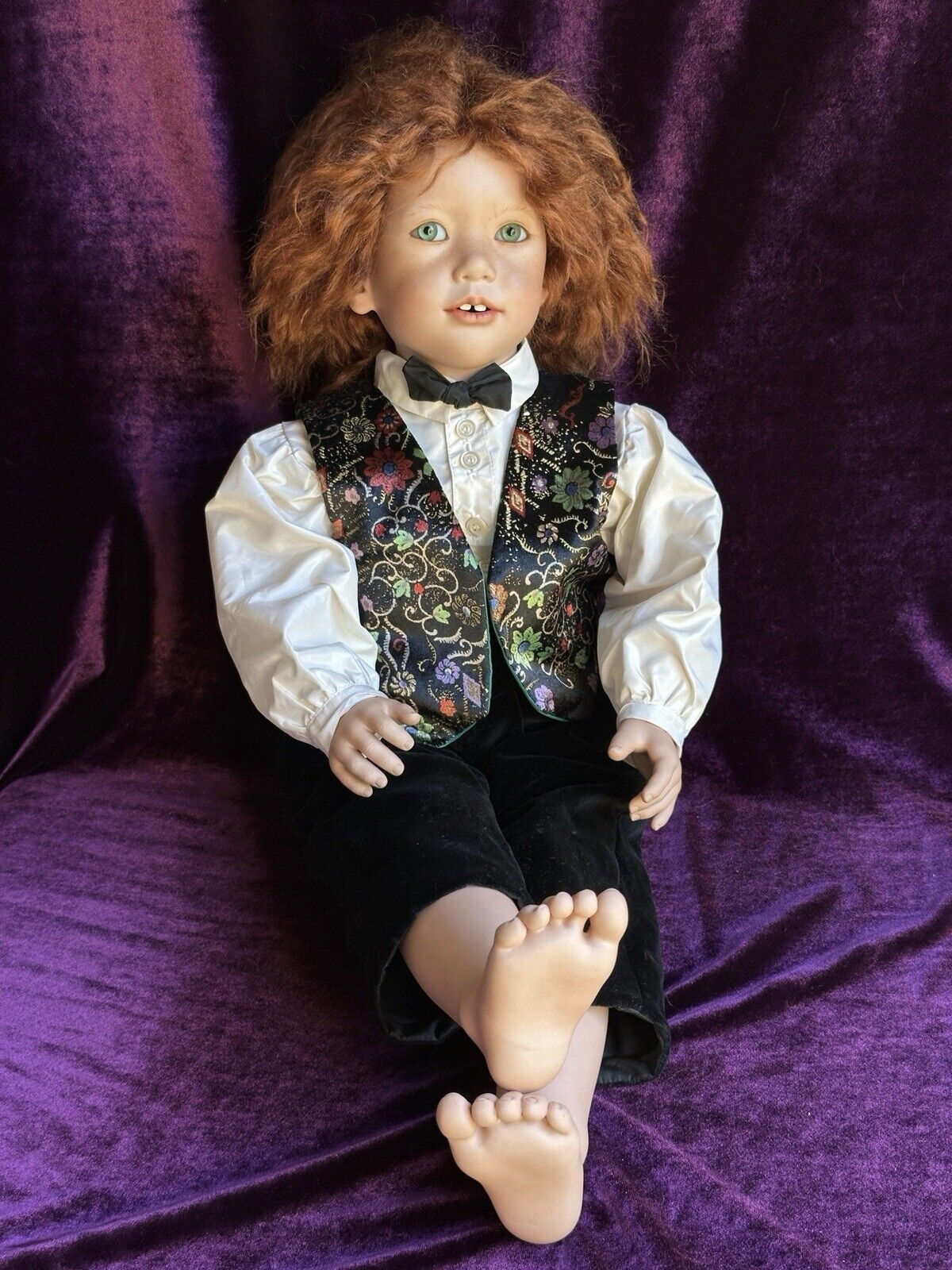Lifelike Collectible 26” Porcelain Sam Boy Doll by Annette Himstedt LE 95