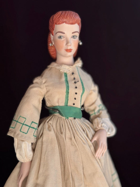 Vintage 1969 Original Artist Mold 14" Porcelain Cloth Doll