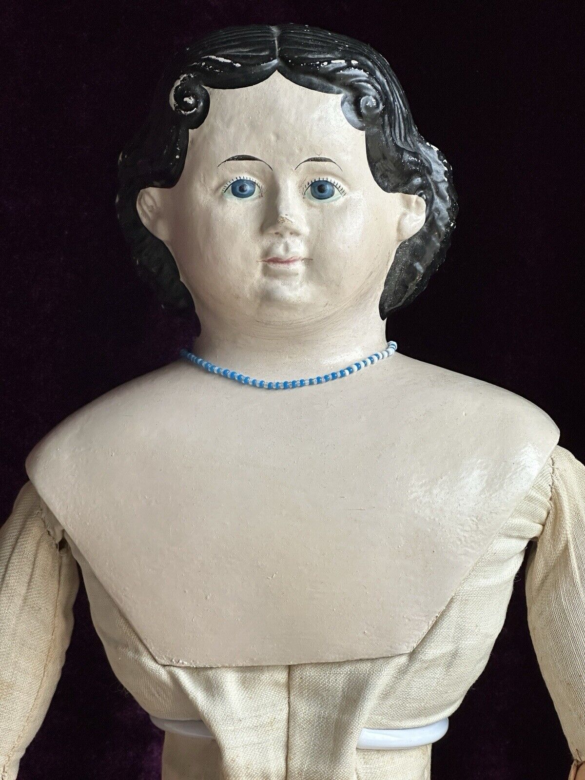 Antique American 24” Greiner Papier Mache Doll Doll with Original Label