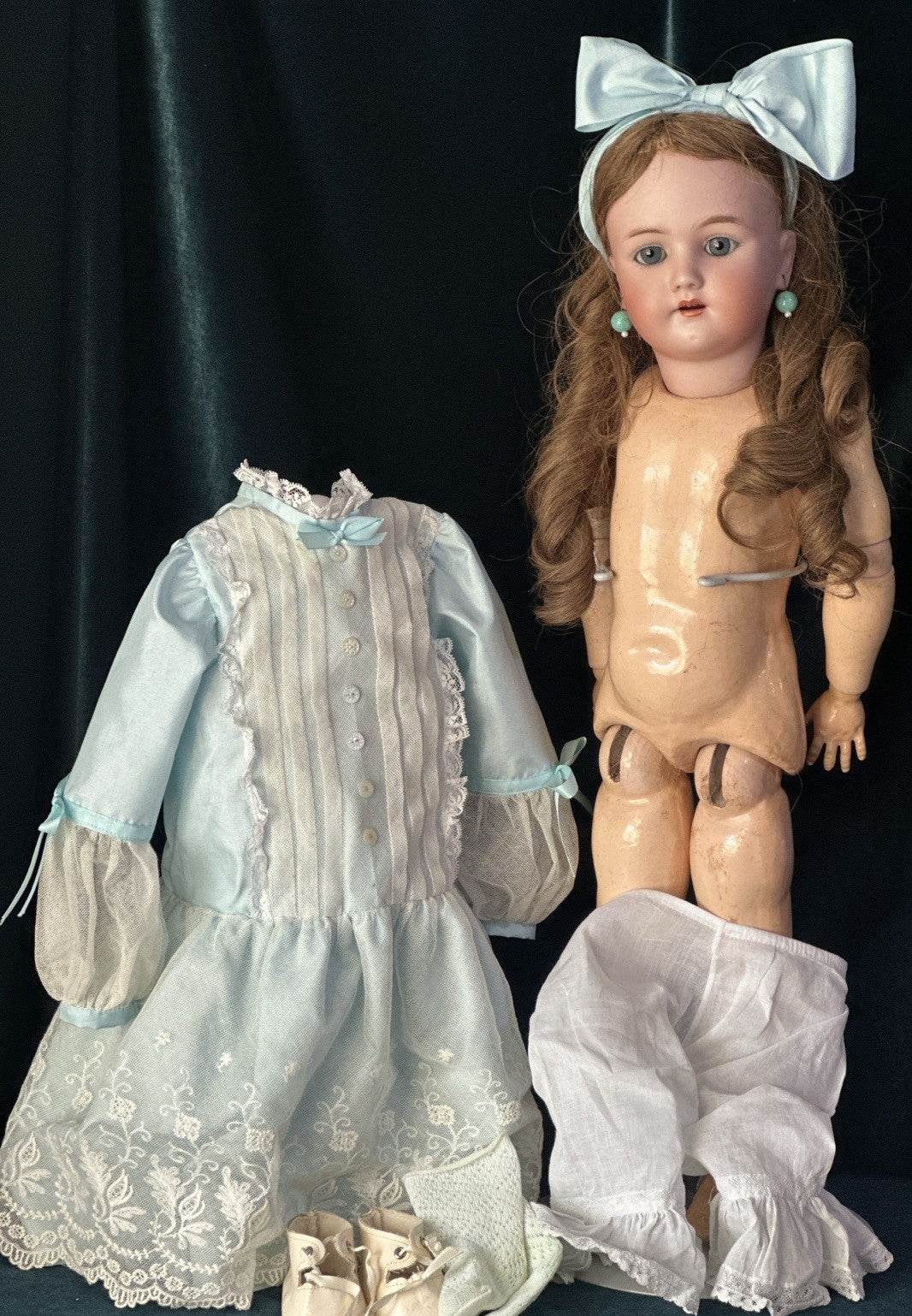 Antique German Simon Halbig Heinrich Handwerck Bisque Head 24” Doll