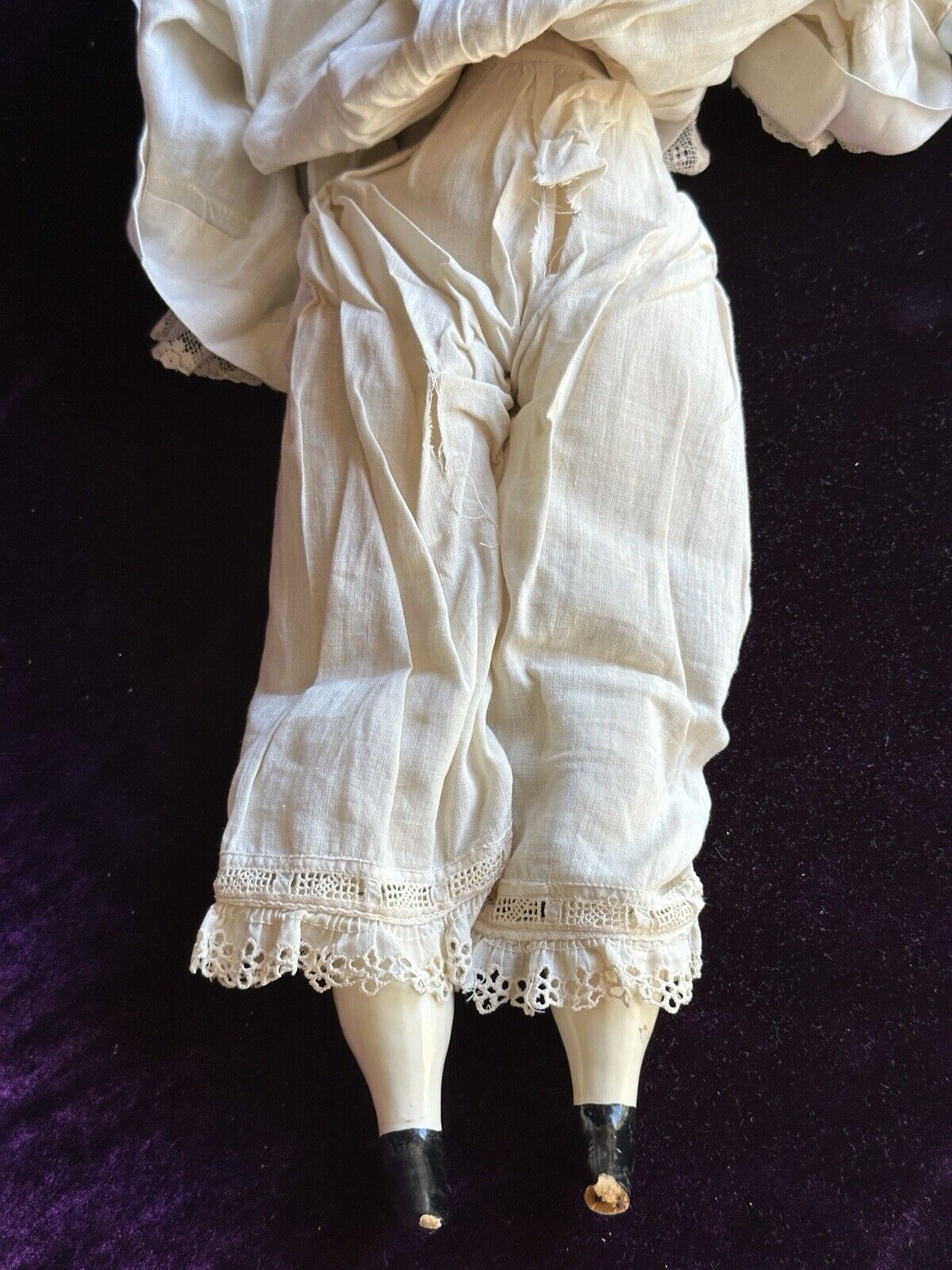 Rare Antique German 22” Alt Beck Gottschalk Curly Top Brunette China Head Doll