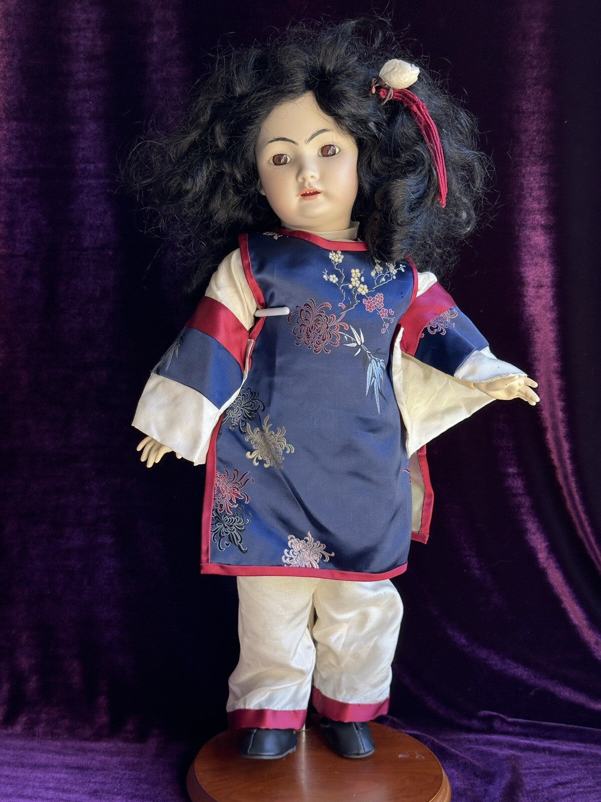 Vintage 21” Porcelain Repro. of Antique German Simon Halbig 1329 Oriental Doll