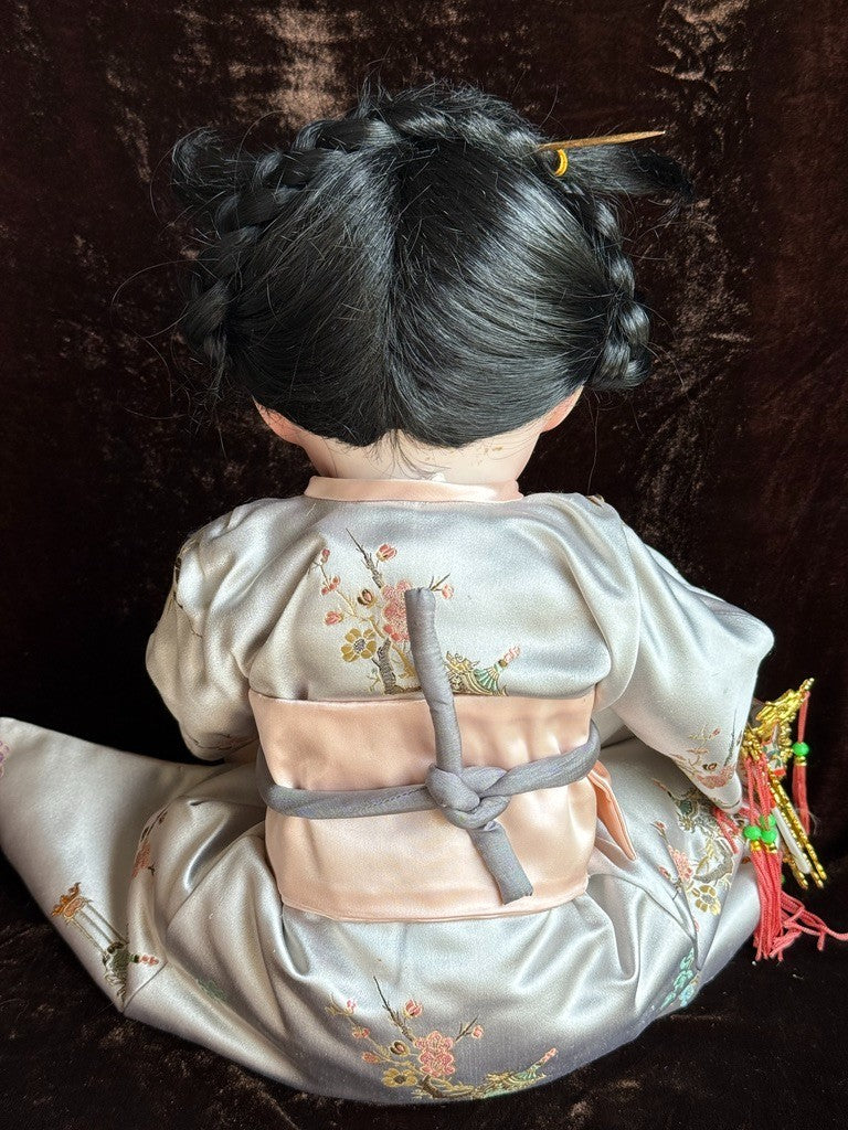 Rare Japanese 18" Yamato Nippon Oriental Asian Bisque Head Baby Doll