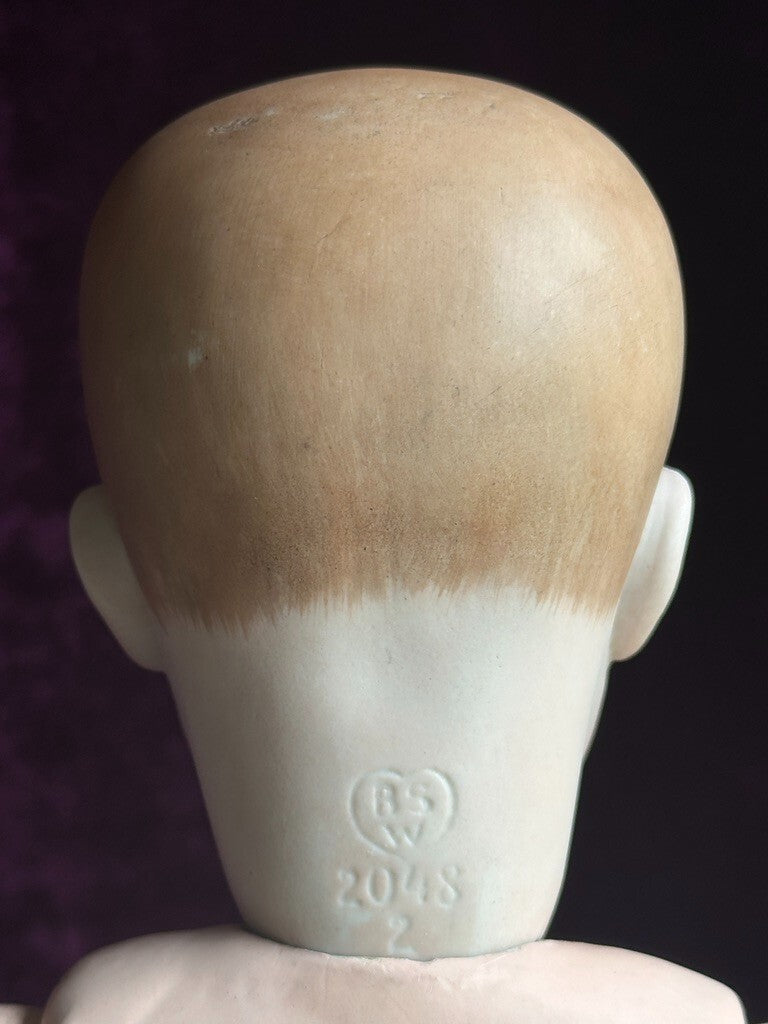 Antique 17" Bruno Schmidt 2048 Tommy Tucker Bisque Head Character Boy Doll