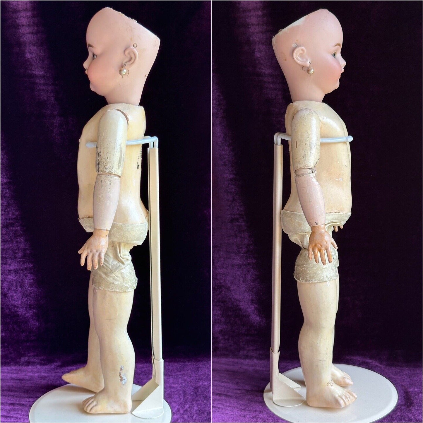 Antique German 22” Simon Halbig 1039 Mechanical Flirty Eyes Walker Doll