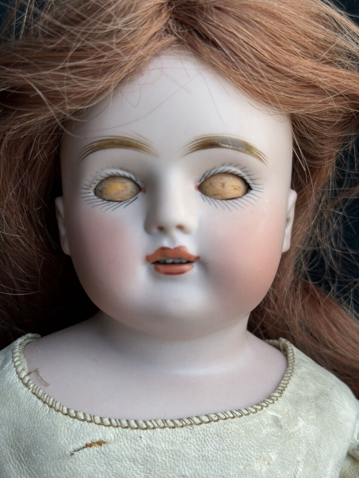 Antique German 17” Kestner Alphabet Series H Bisque Shoulder Head Doll