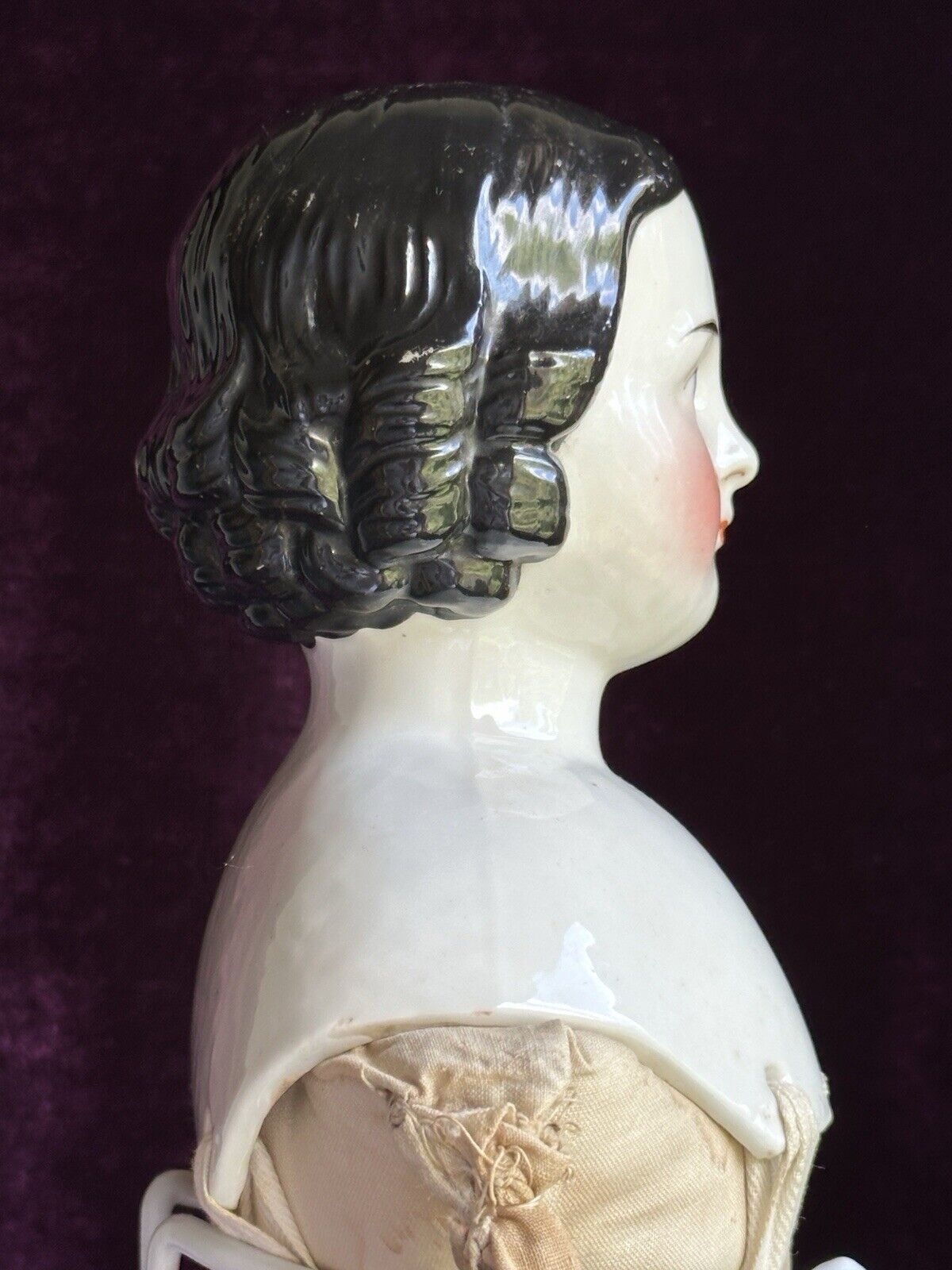 Antique German 23” Kister Flat Top High Brow China Shoulder Head Doll