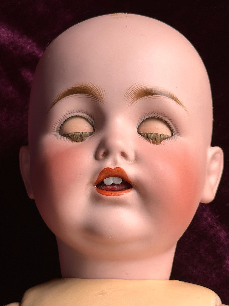 Large 21” Antique German JDK Kestner 257 Bisque Head Baby Doll Composition Body