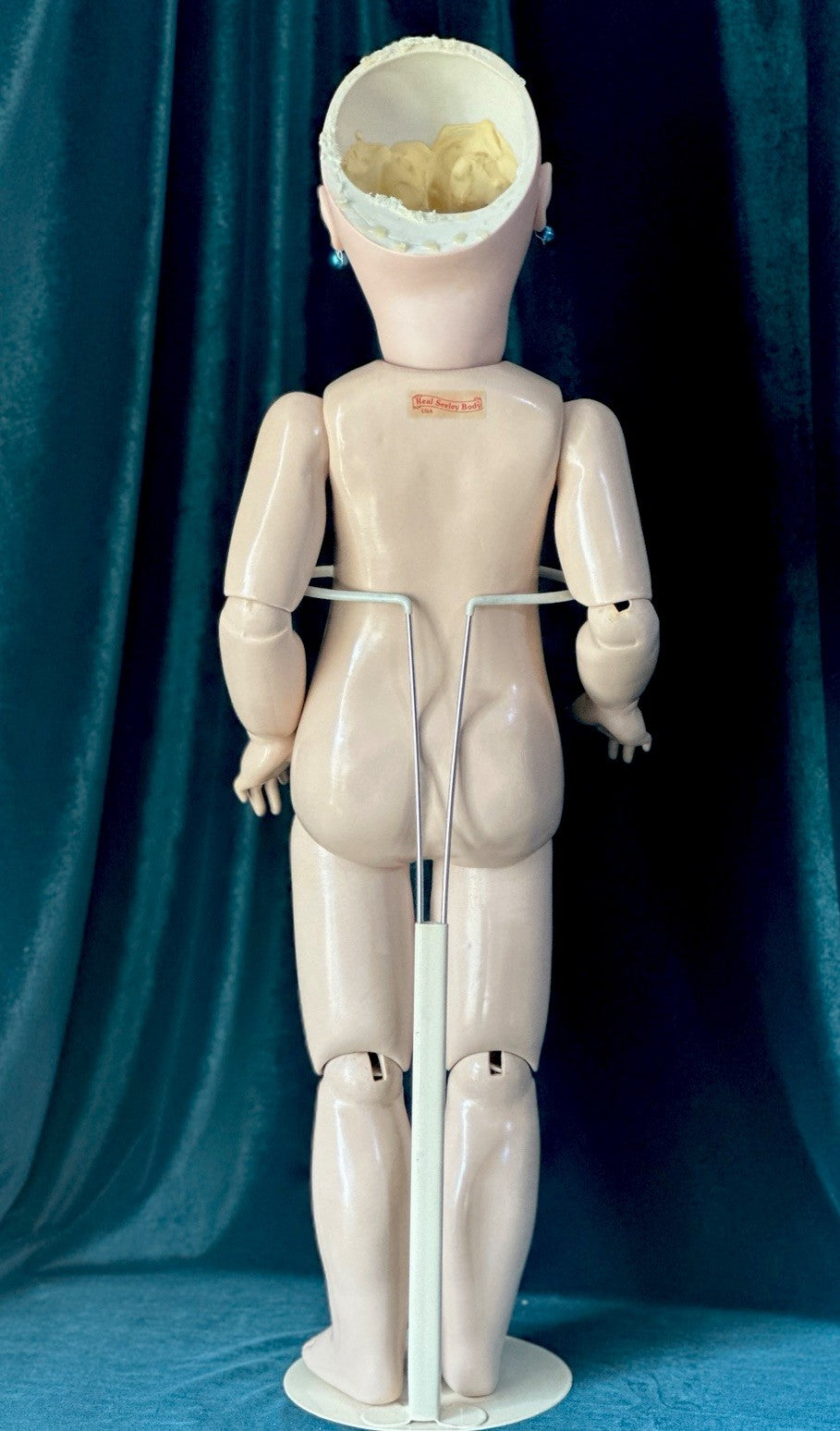 Artist Reproduction of French Jumeau 27” Doll Porcelain Head Seeley Body