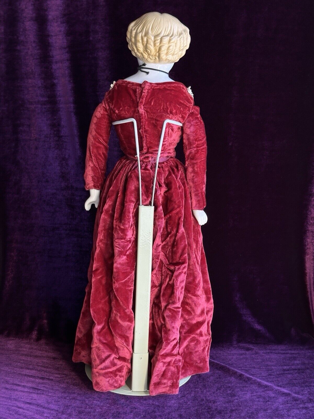 Antique German 11.5” Petite Blonde China Shoulder Head Doll