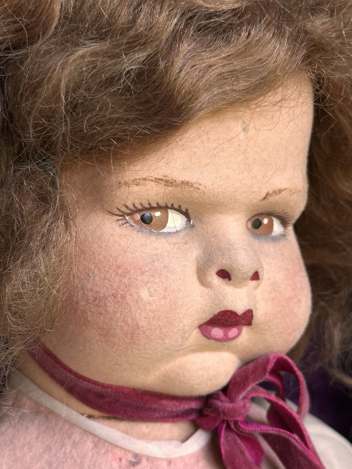 Vintage Italian Lenci Grugnetto 1500 Series Felt Grumpy 19” Doll