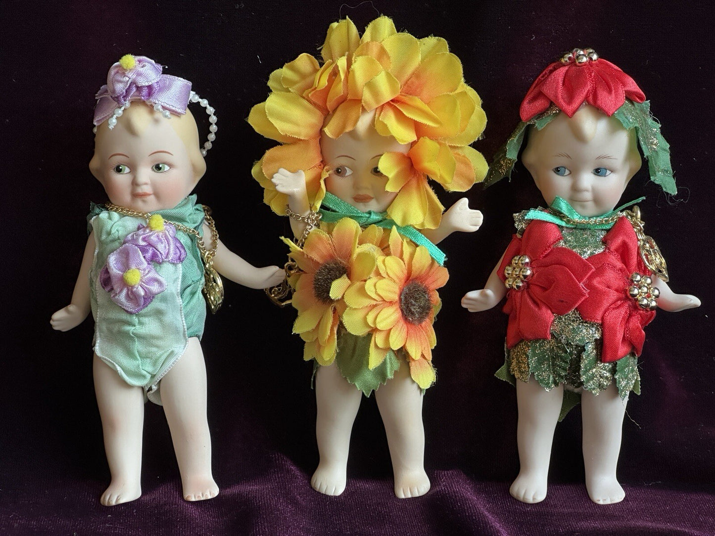 Lot of 10 Collectible Porcelain Dolls. Miniature Dolls by Marie Osmond