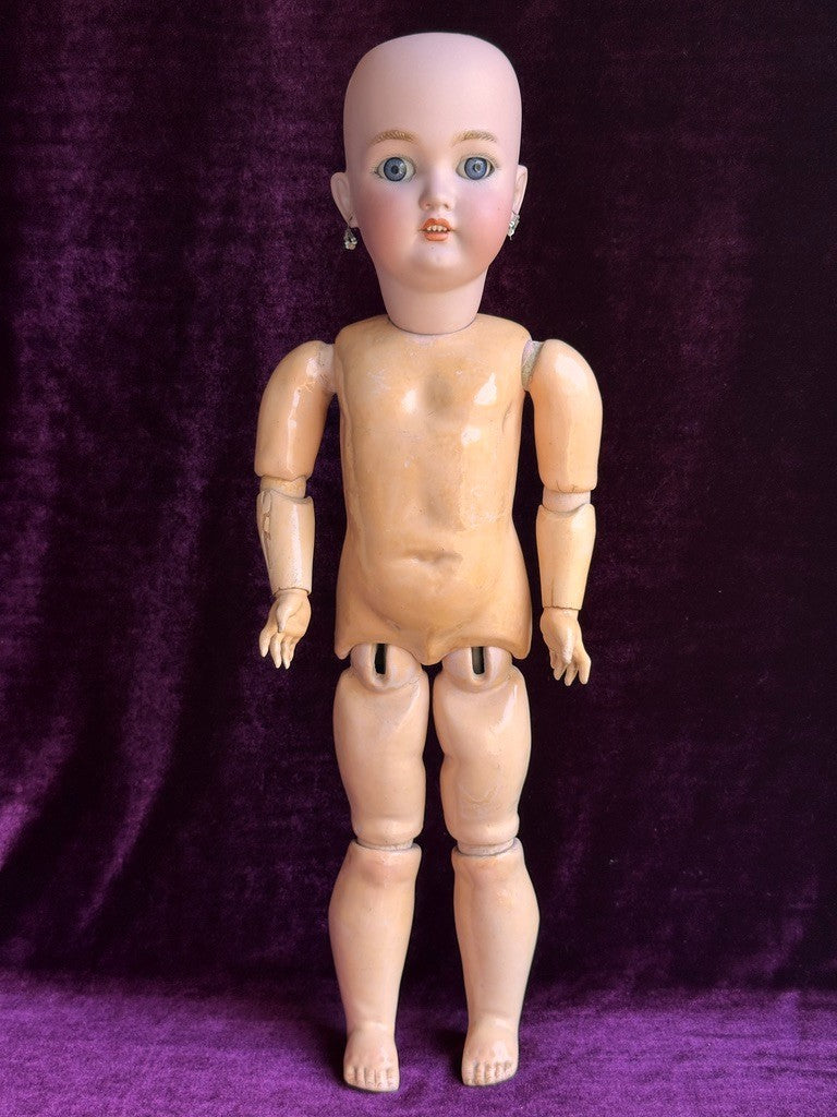 Antique German 18" Simon Halbig C.M. Bergmann Bisque Head Doll