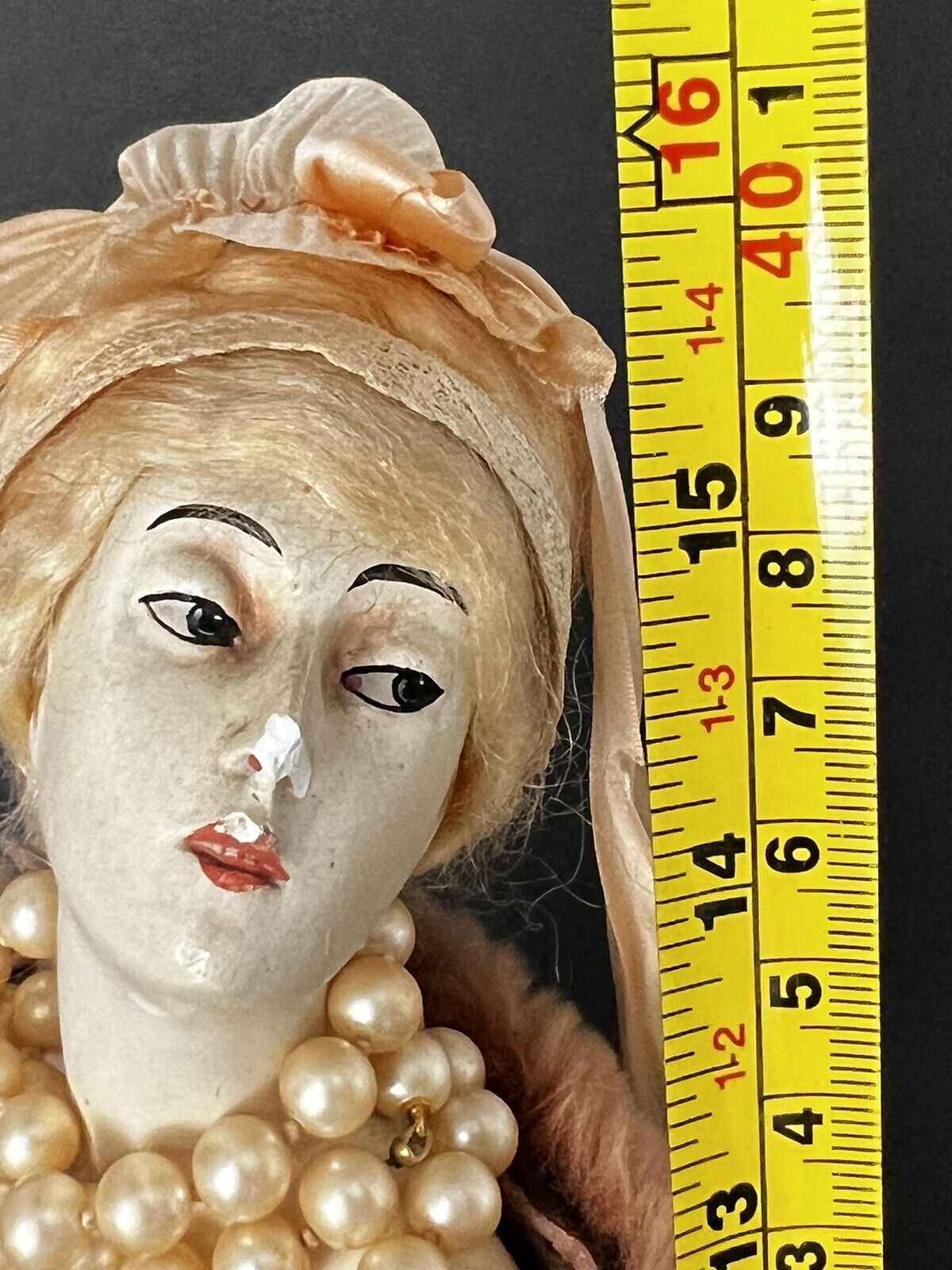 Antique Art Deco French (?) Chalkware Boudoir Lamp Doll