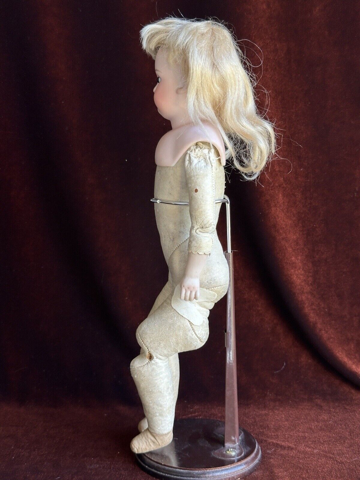 Antique German 14” Early Kestner Closed Mouth Bisque Shoulder Head Doll