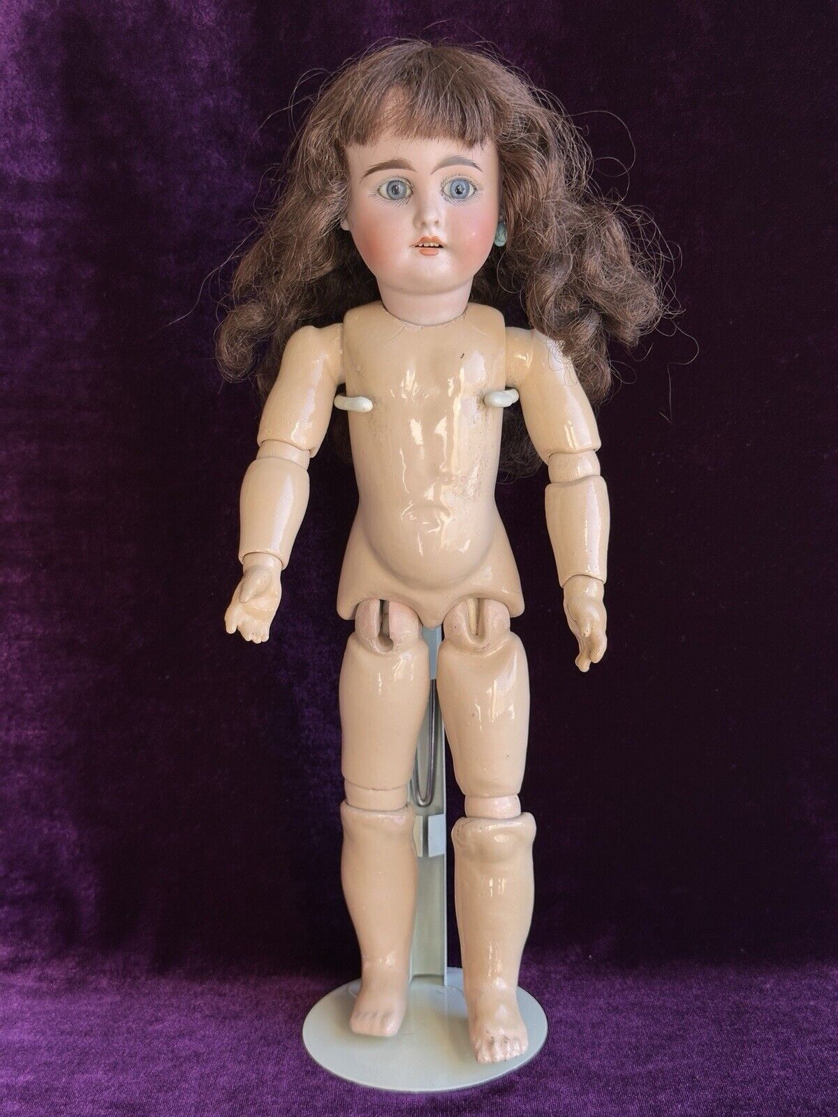 Antique German 13” Gebruder Kuhnlenz 44-24 Dep Bisque Head Doll