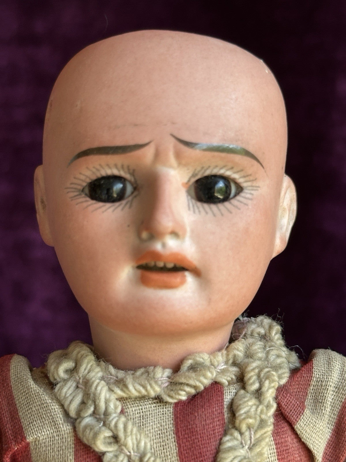 Antique German 8.5” Armand Marseille Native American Indian Bisque Head Doll