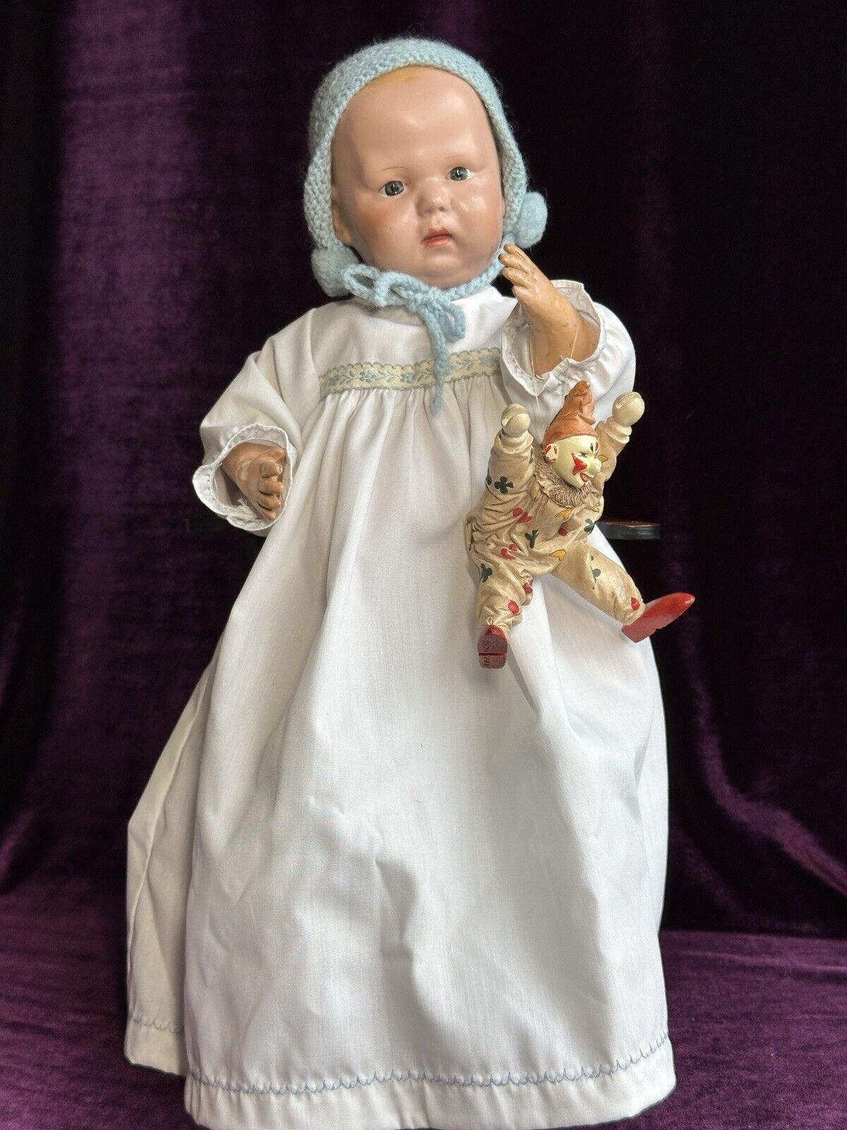 Antique American Schoenhut 14” Wood Baby Doll