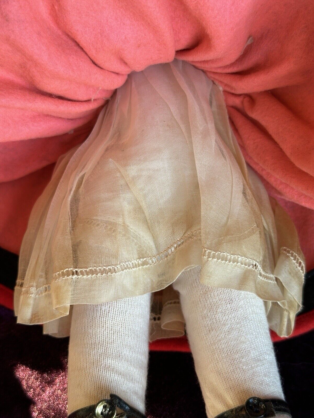 Vintage 12” Italian Alma (?) All Original Felt Cloth Doll