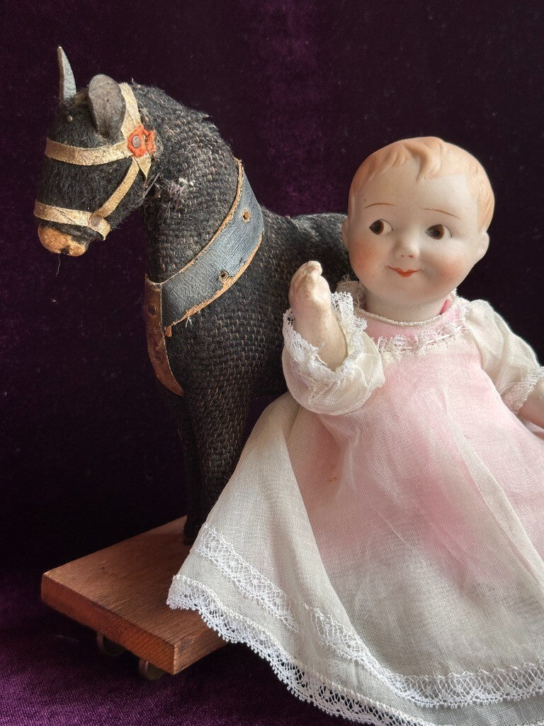 Antique Nippon 7" Bisque Head Composition Body Character Baby Doll