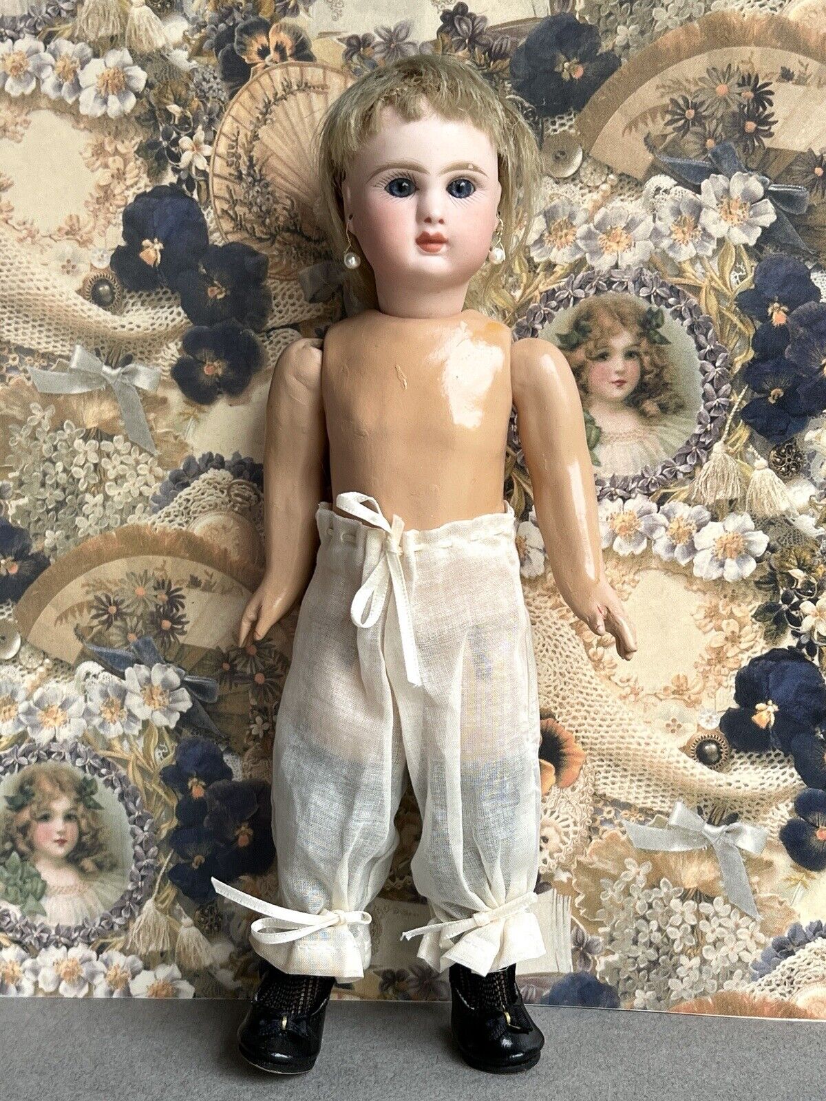 Antique French 10” Jules Steiner Bebe Le Parisien A 2 Bisque Head Doll