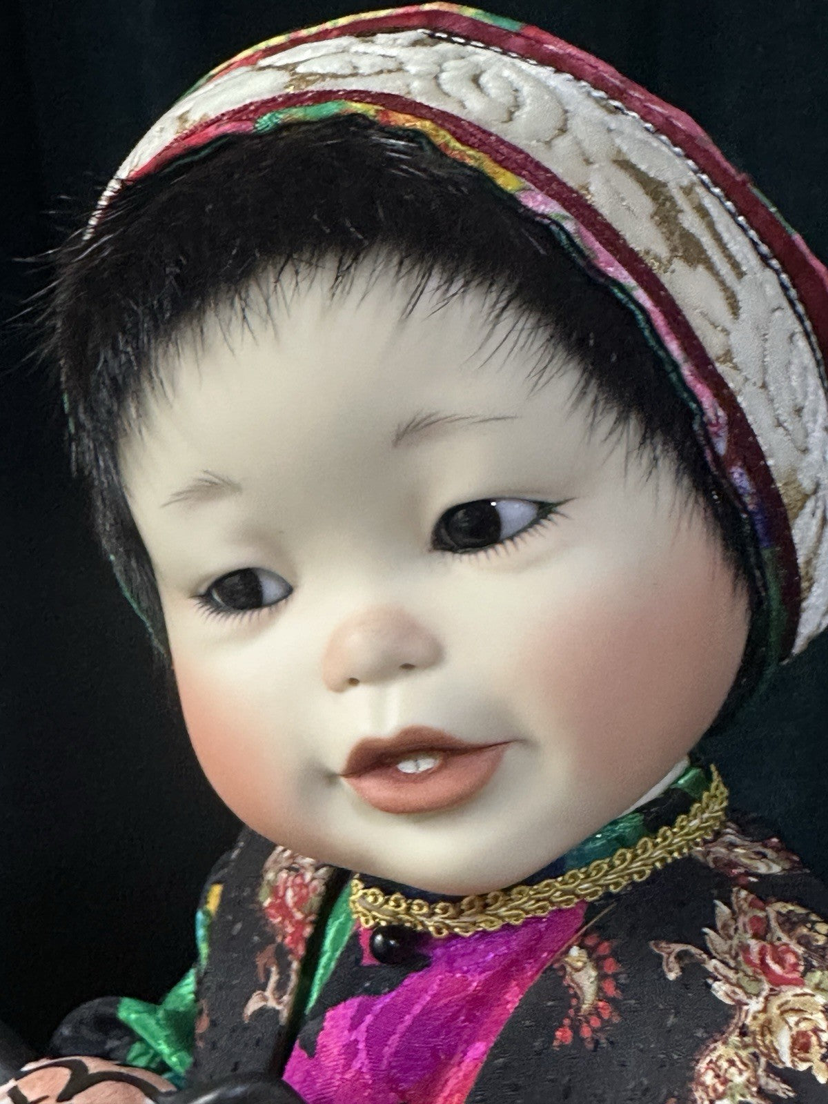 Artist Made Limited Edition of 250 Porcelain 14” Doll “Po-Sing” By Yolanda Bello
