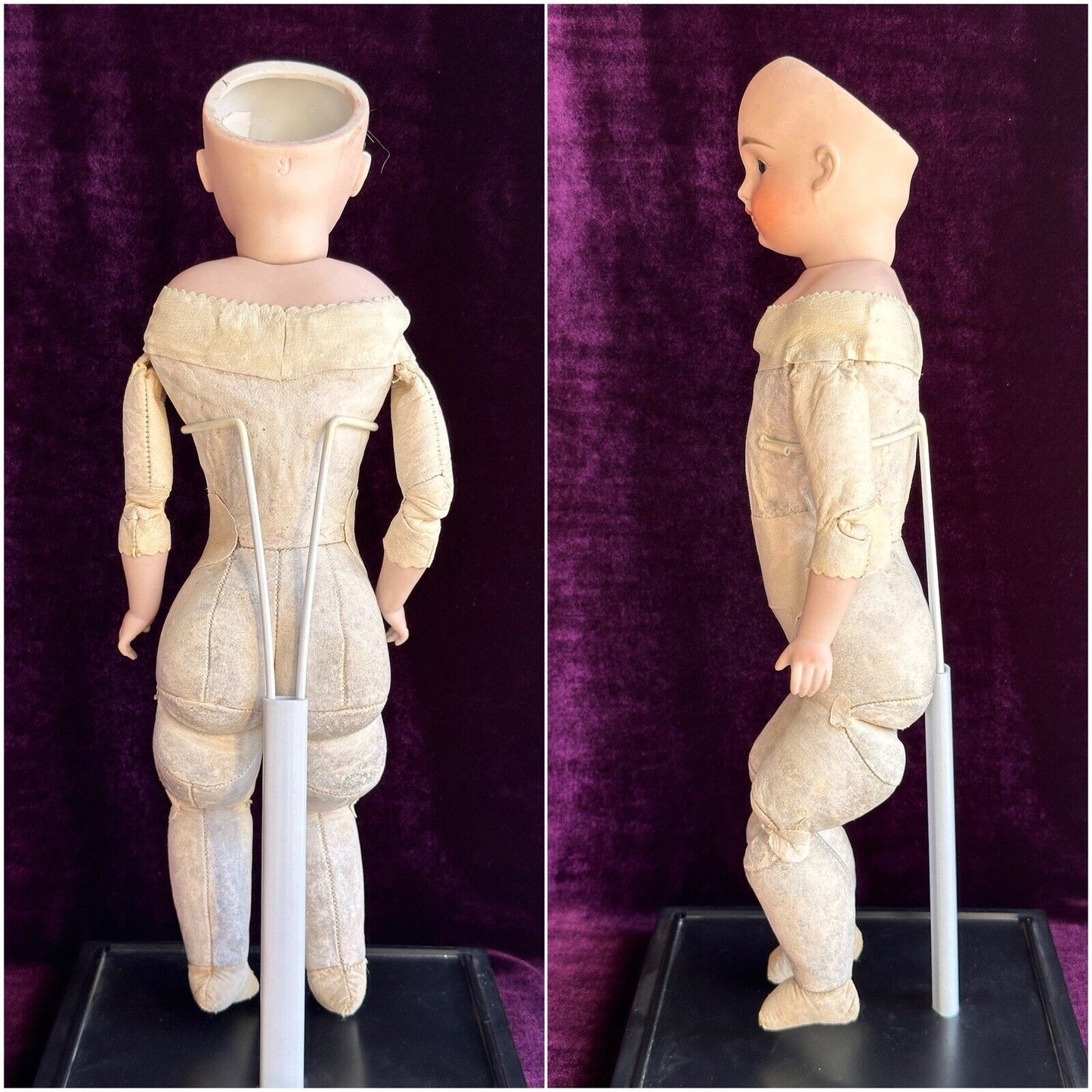 Rare Antique German 16” Early Kestner 9 Closed Mouth Swivel Neck Bisque Doll