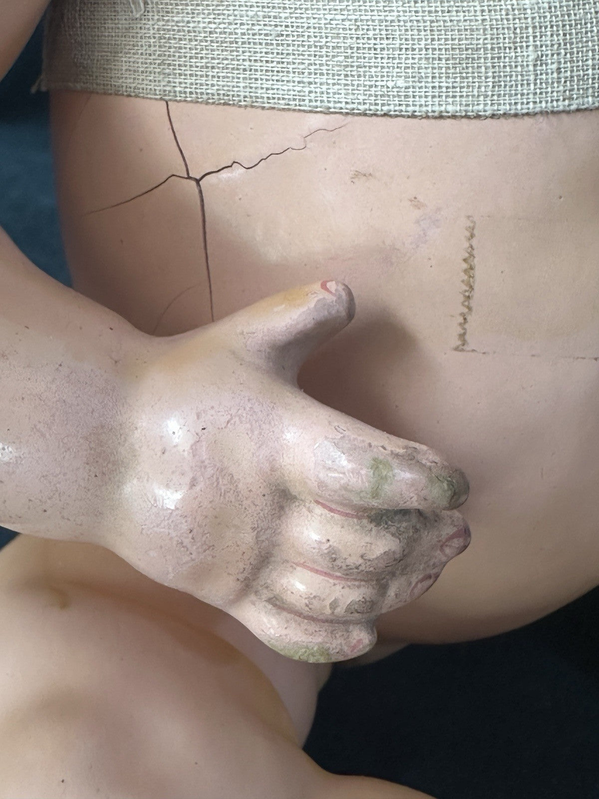 Antique German Simon Halbig Mold 126 Baby 14” Doll Bisque Head Composition Body