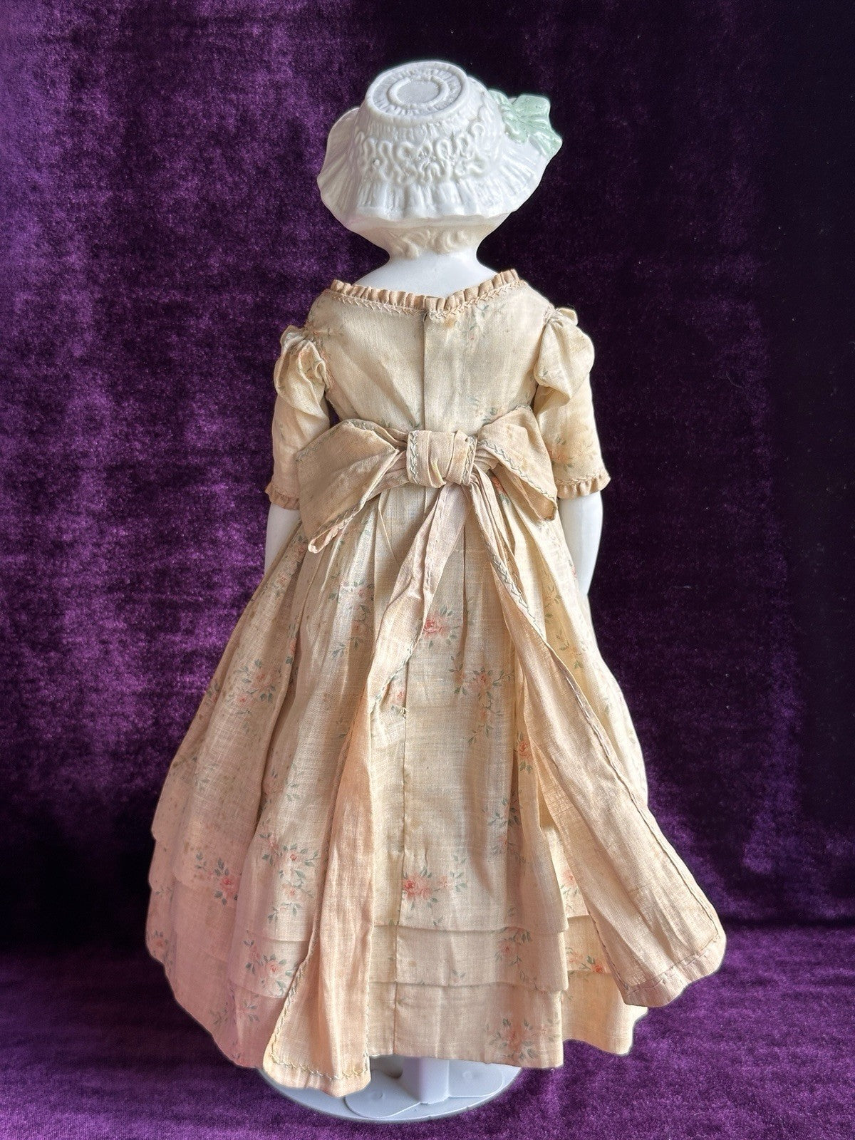 Vintage Porcelain 14.5” Reproduction of Antique Hertwig Parian China Head Doll