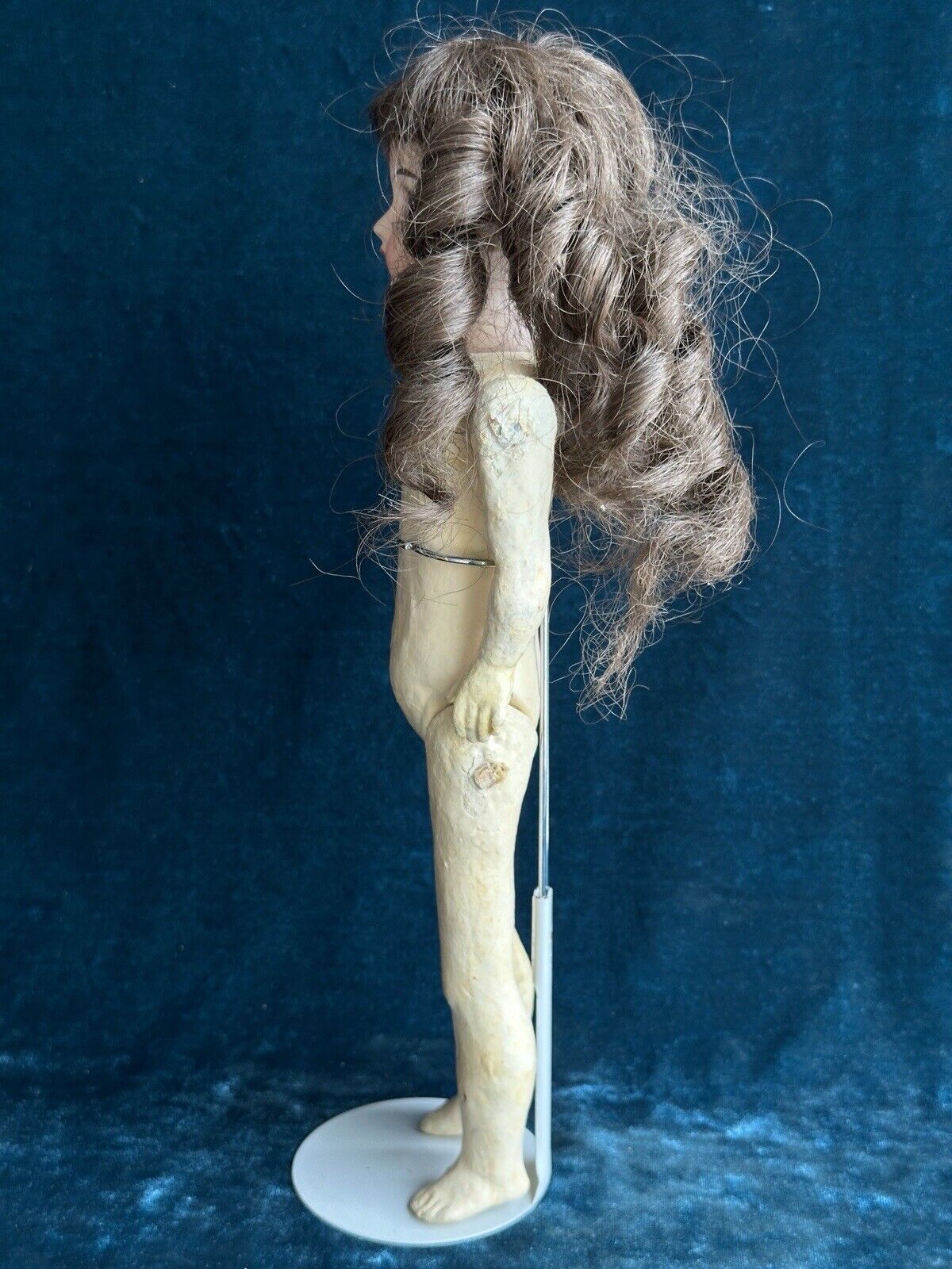 Antique German 12.5” Max Rader or Recknagel R DEP X Bisque Head Doll