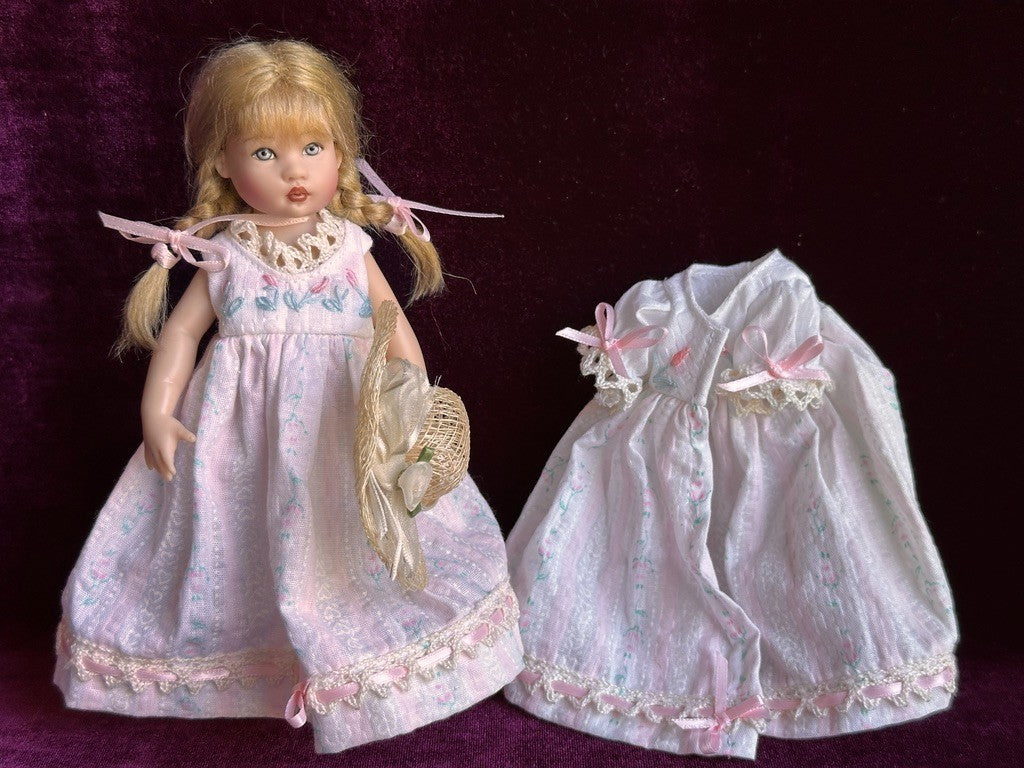 Collectible 7.5” Vinyl Pink Ribbon Riley Doll by Helen Kish LE 1000 Redressed