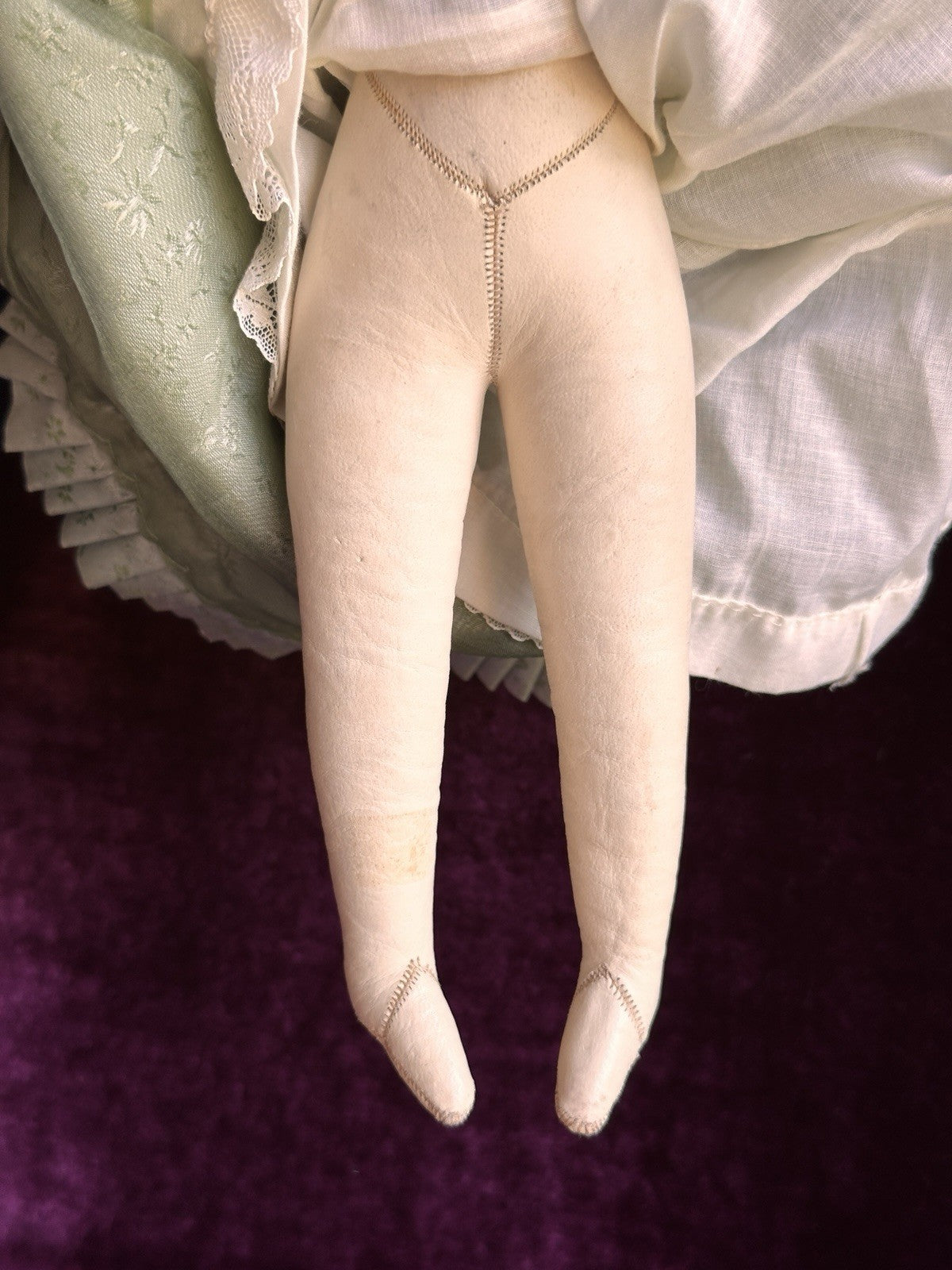 Unidentified 13” Antique French/German 902 or 909 Solid Bisque Head Fashion Doll