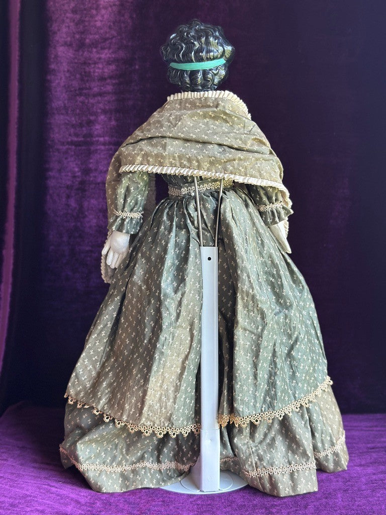 Large Antique German 26” Dolly Madison China Shoulder Head Doll