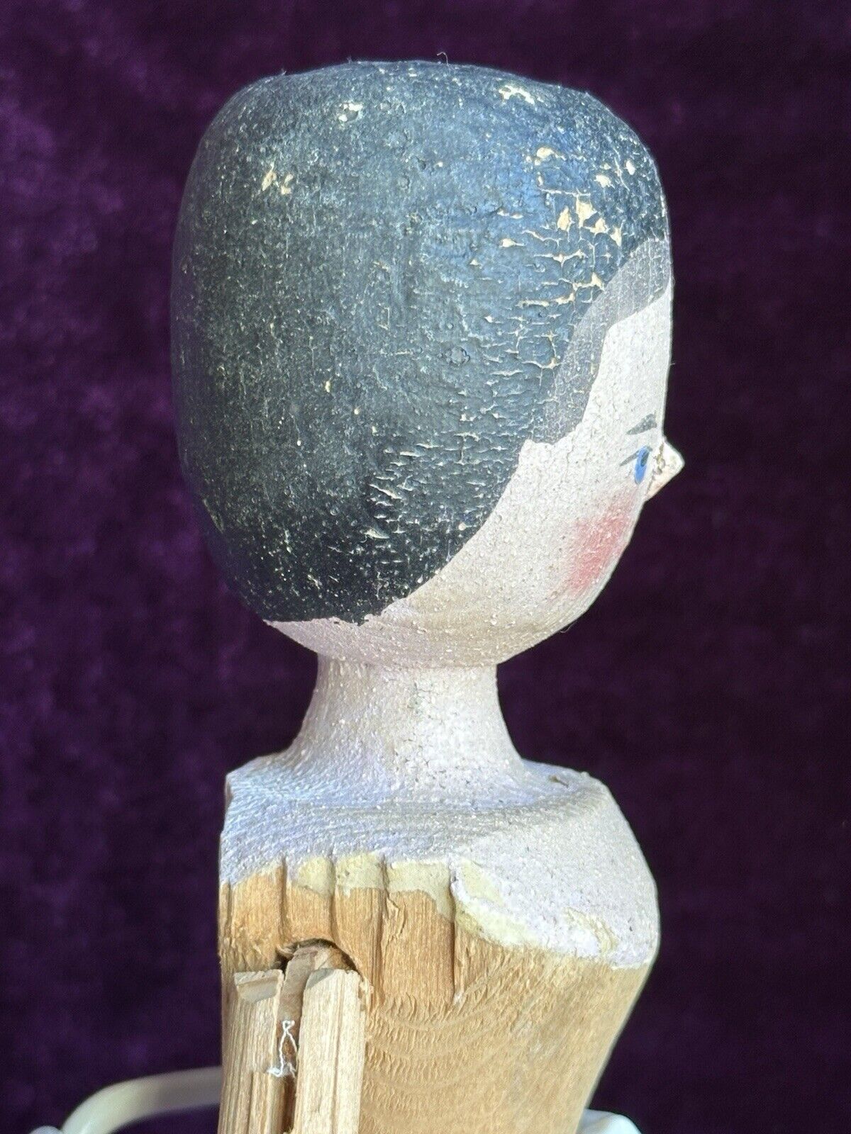 Antique German 11.5” Grodnertal Wood Peg Jointed Doll