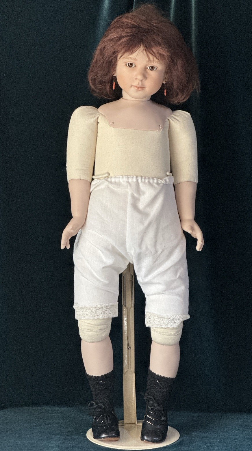 OOAK Collectible Artist 28” Porcelain Doll “Natalie” by Ruth Treffeisen