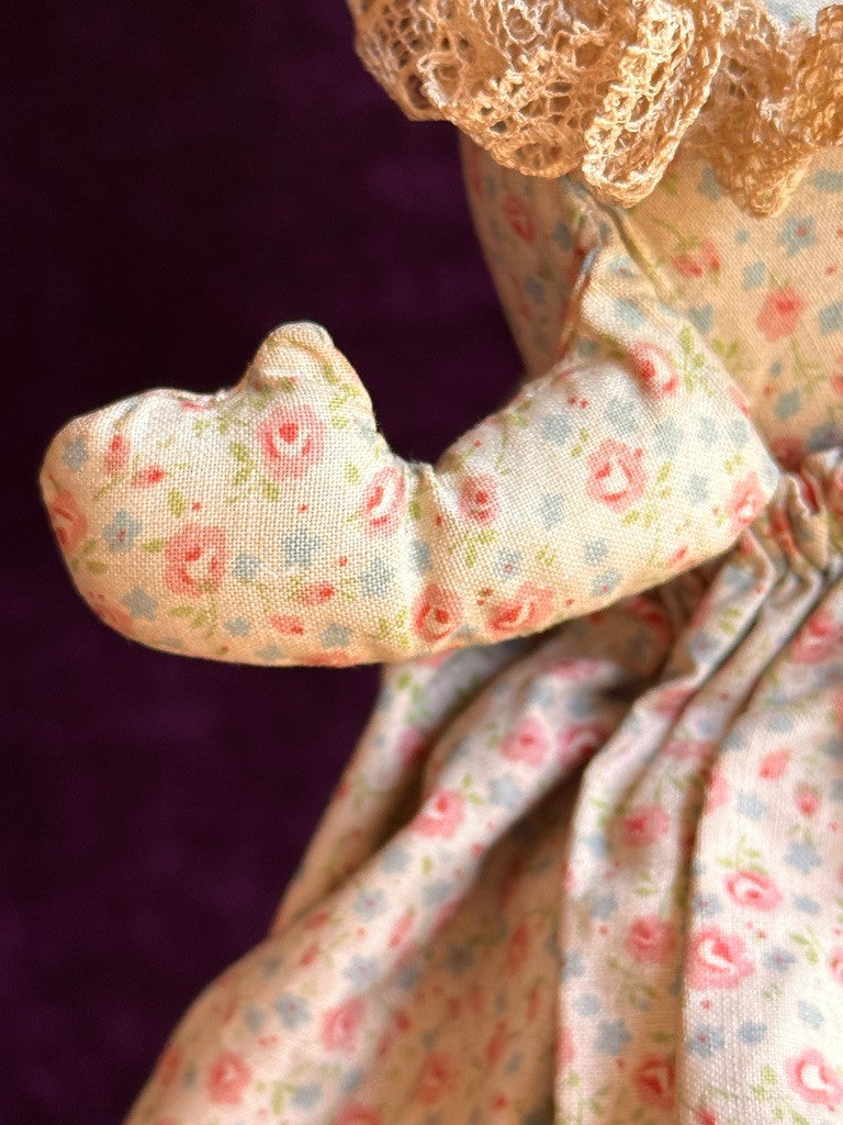 Vintage American 9" Topsy Turvy Belindy Cloth Painted Doll