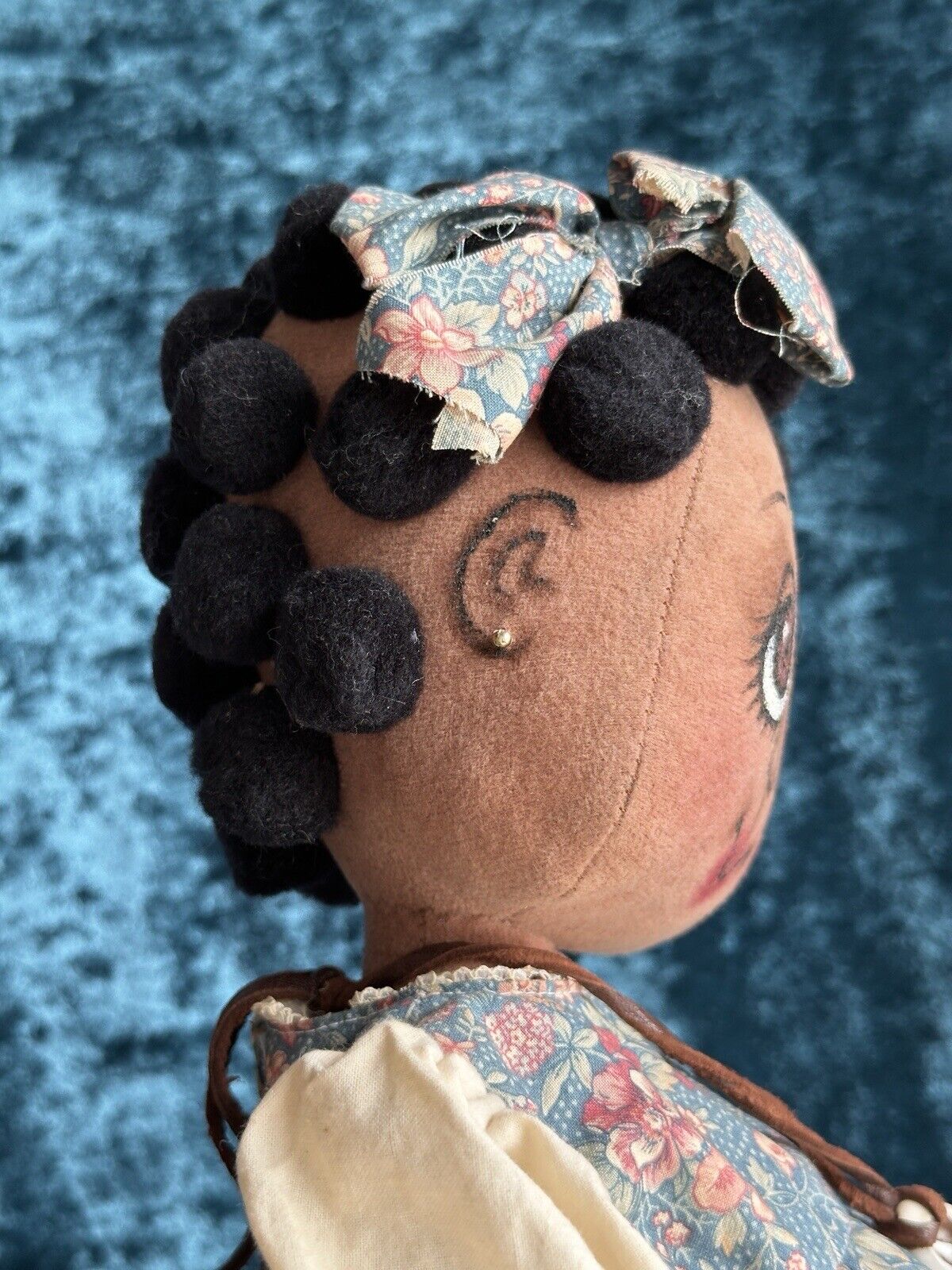 Lot of 3 OOAK Cloth Handmade Artist African American Sisters and Brothers Dolls