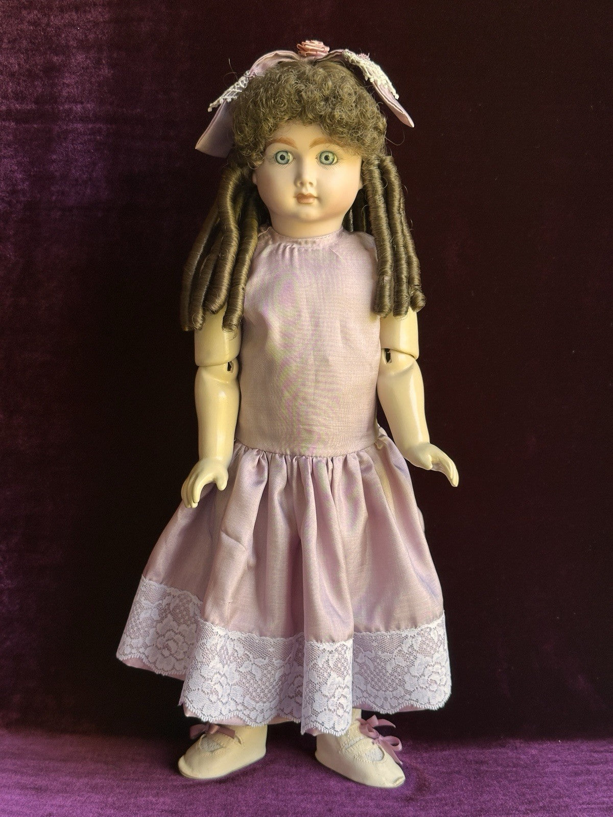 Porcelain Composition 18” Reproduction of Antique French Andre Thuillier Doll
