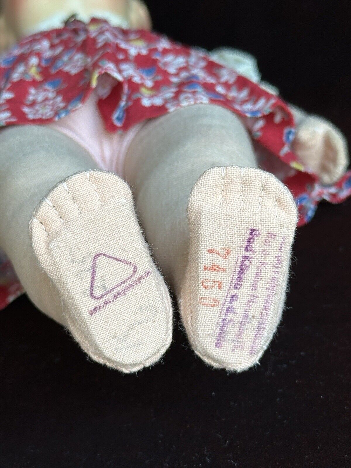 Antique/Vintage German Kathe Kruse 13.75” Cloth Character Girl Doll