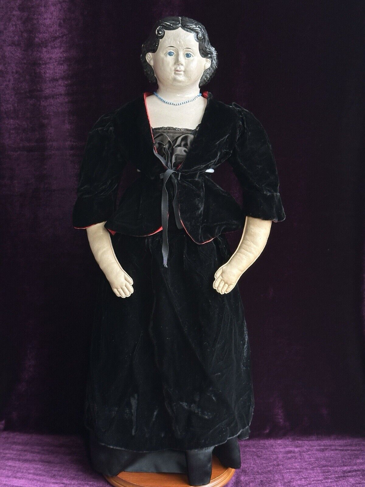 Antique American 24” Greiner Papier Mache Doll Doll with Original Label