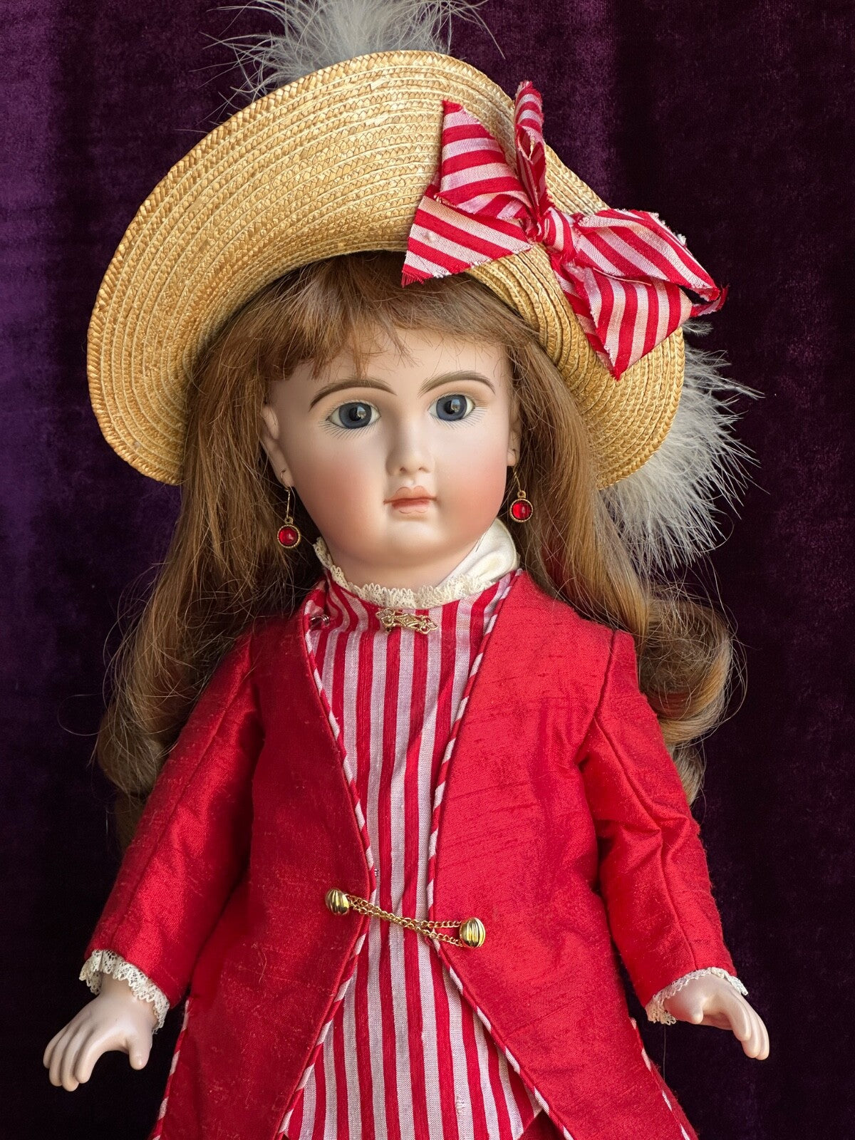 Porcelain 17” Reproduction of Antique French Rabery & Delphieu L'Intrepide Doll